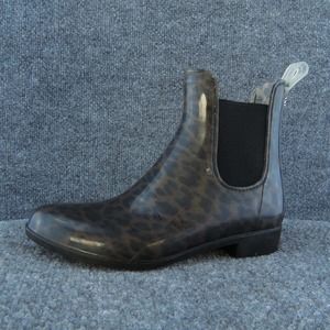 Sam Edelman Women Rain Boot Brown Synthetic Pull On Size 6 Medium